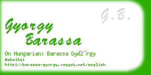 gyorgy barassa business card